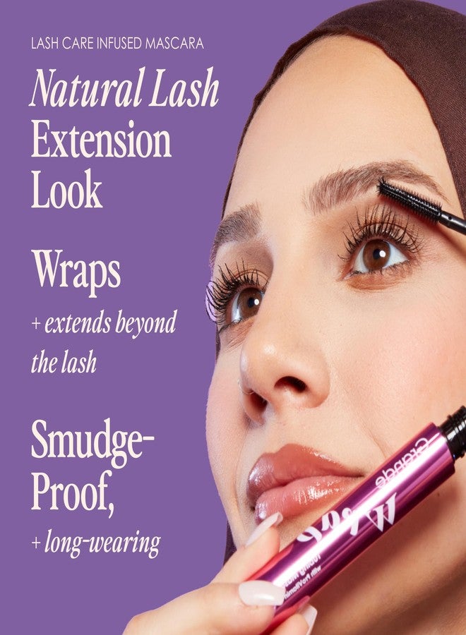 Grande Cosmetics GrandeWRAP Tubing Mascara - Buildable Volume & Length, Lifts, Curls & Separates Lashes, Anti-Smudge, Lightweight, Flake-Free, All Day Wear, Easy Removal, ProVitamin B5 Infused - Black - Image 3